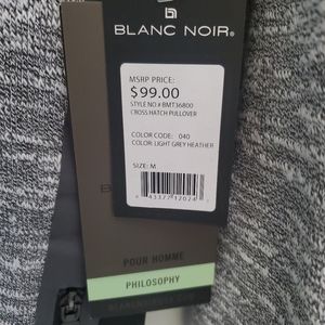 Pullover Blanc Noir Manches Longues Taille M - Maille Mesh, Gris - Neuf Avec étiquettes
